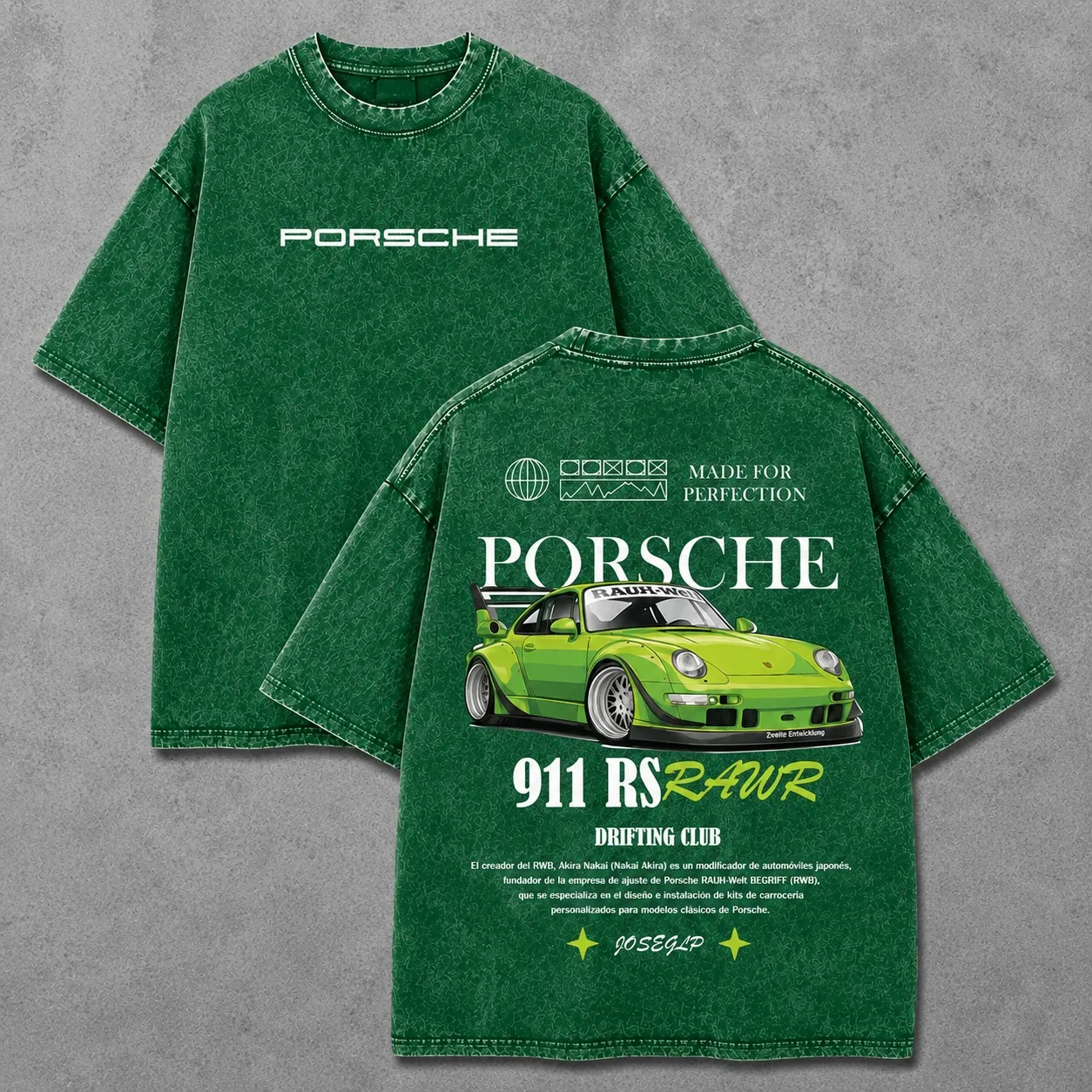 Premium Acid Wash Drop Shoulder TShirt