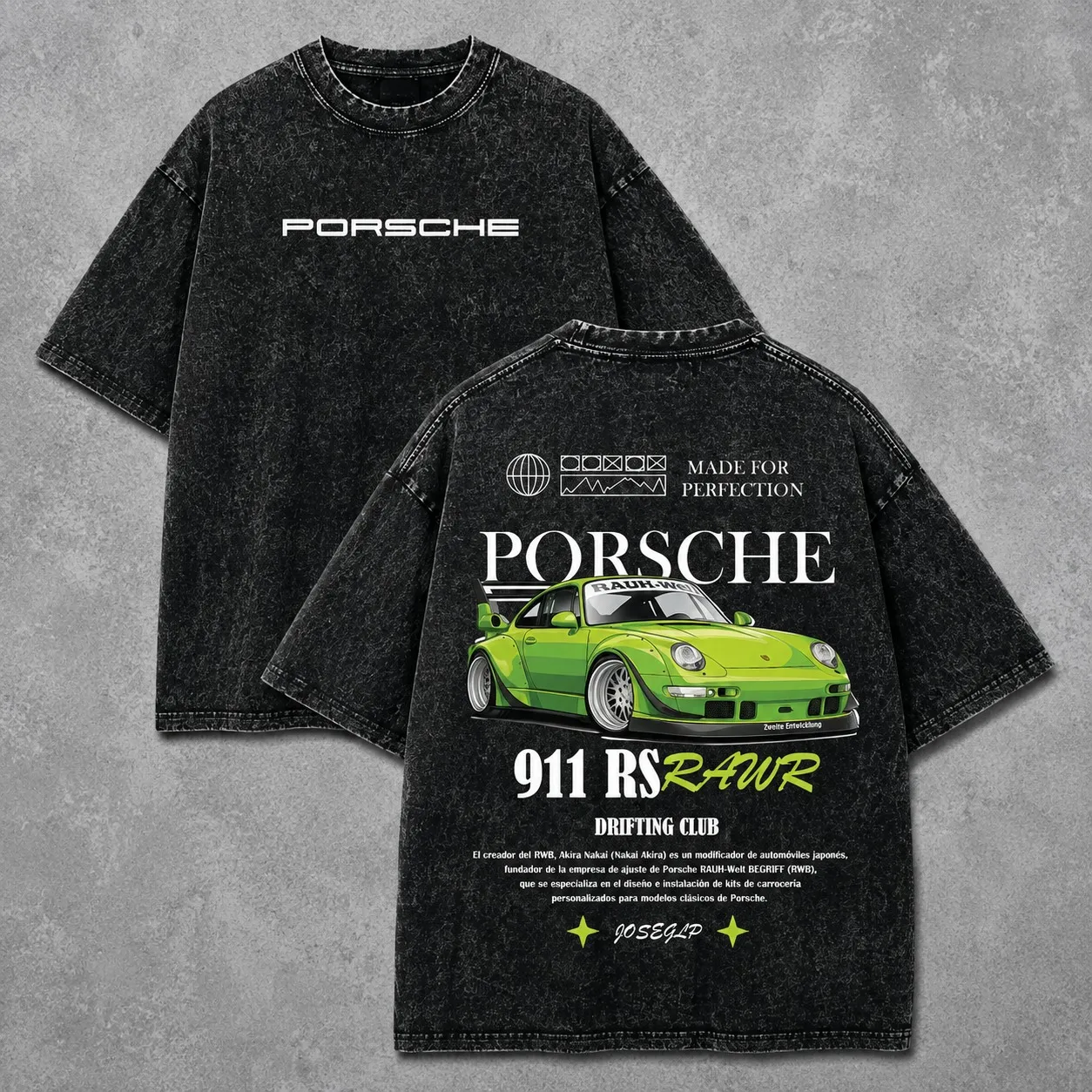 Premium Acid Wash Drop Shoulder TShirt