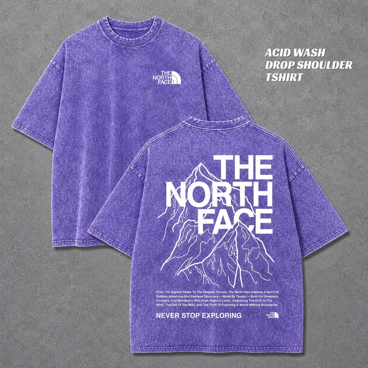 Premium Acid Wash Drop Shoulder TShirt