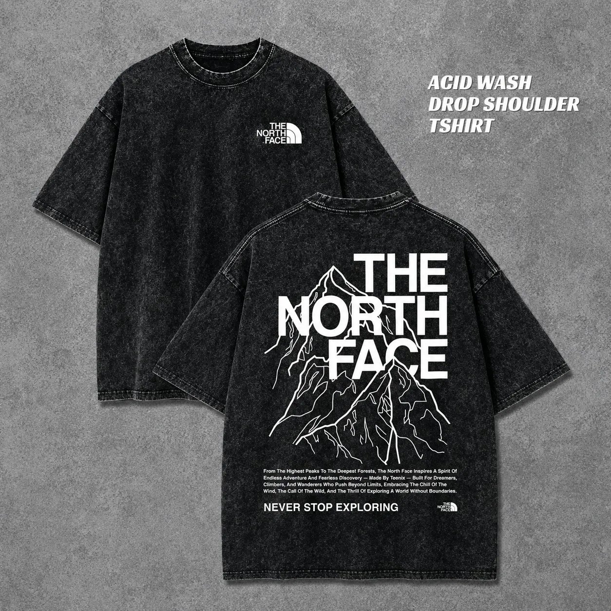 Premium Acid Wash Drop Shoulder TShirt