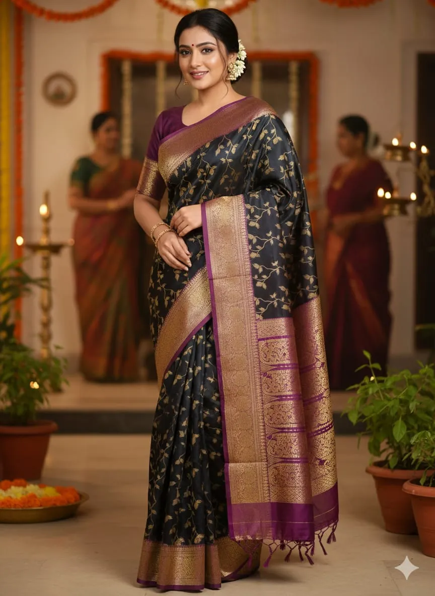 Kashmeri Katan Saree