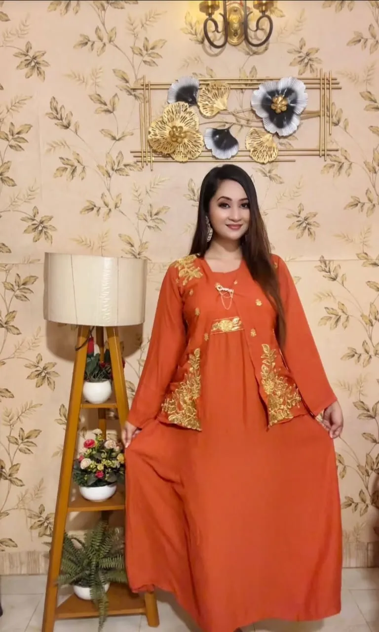 Georgette Long koti Gown