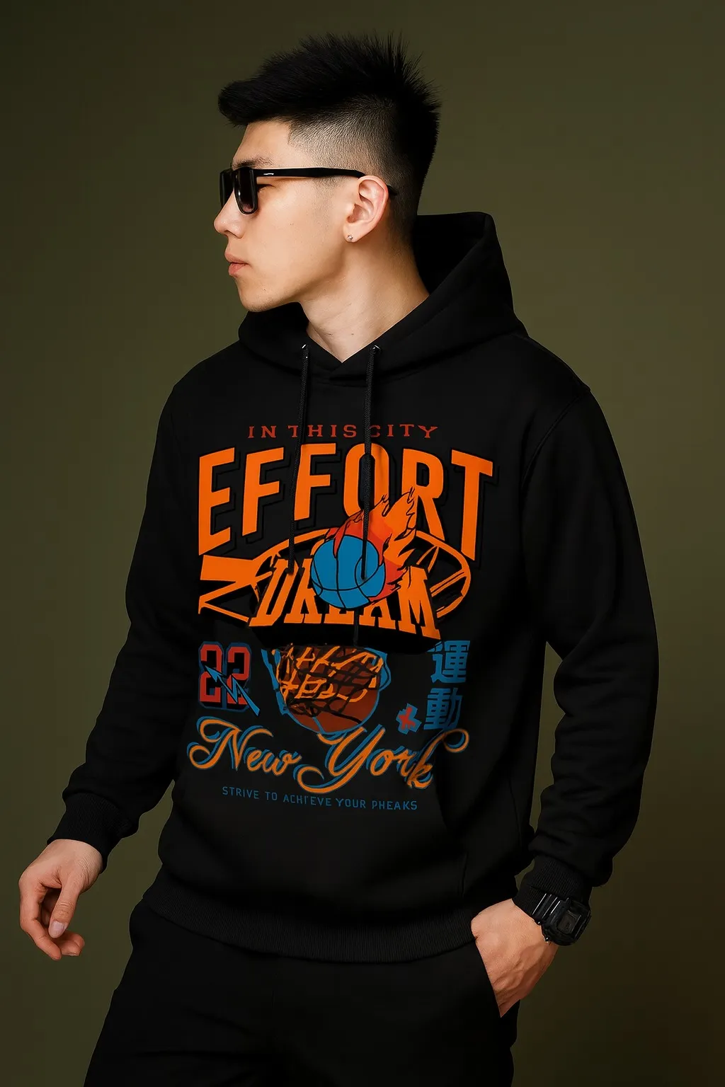 Drop Shoulder Hoodie for Men and Women