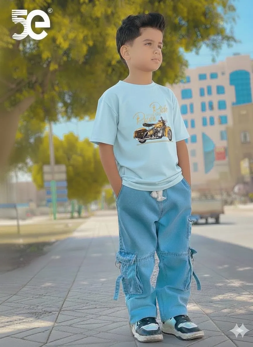 Boys Denim Pant and T-Shirt set