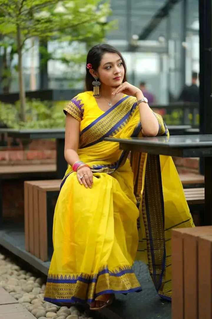 Half silk nokshi pair sharee