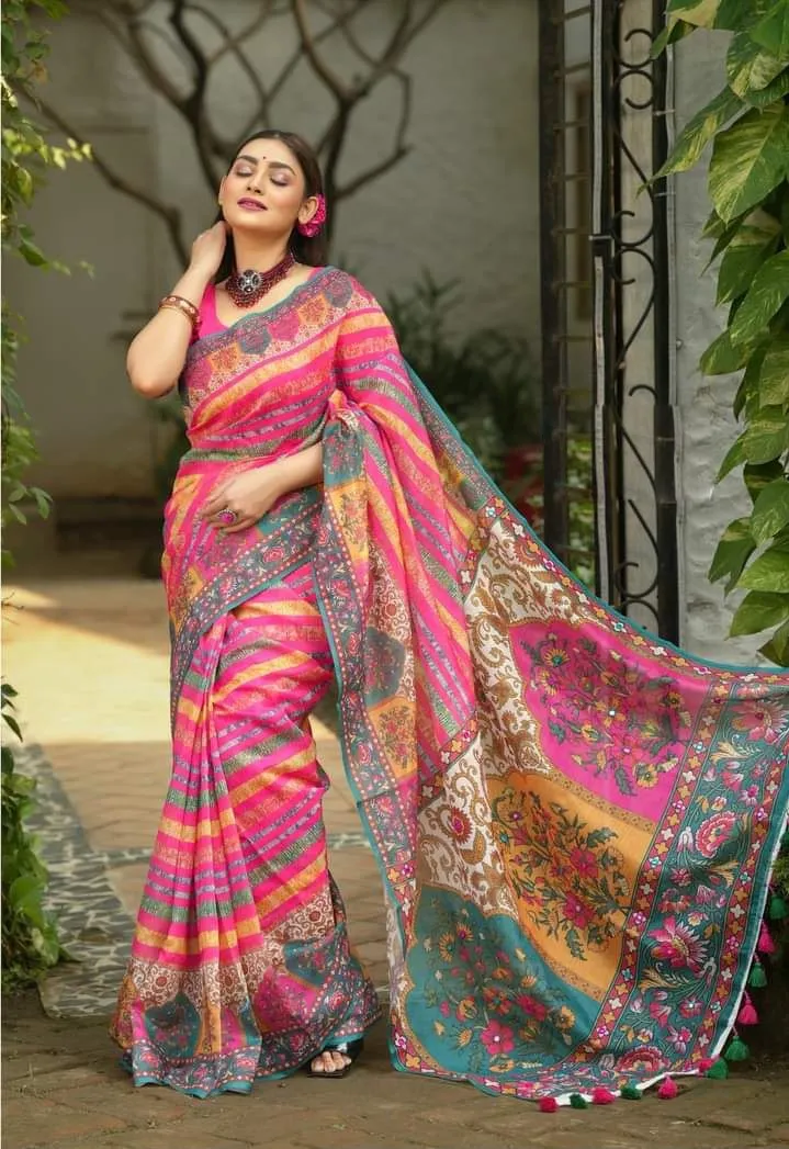 Digital Print Sharee with Blouse Piece
