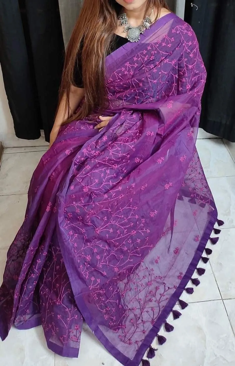 half silk saree