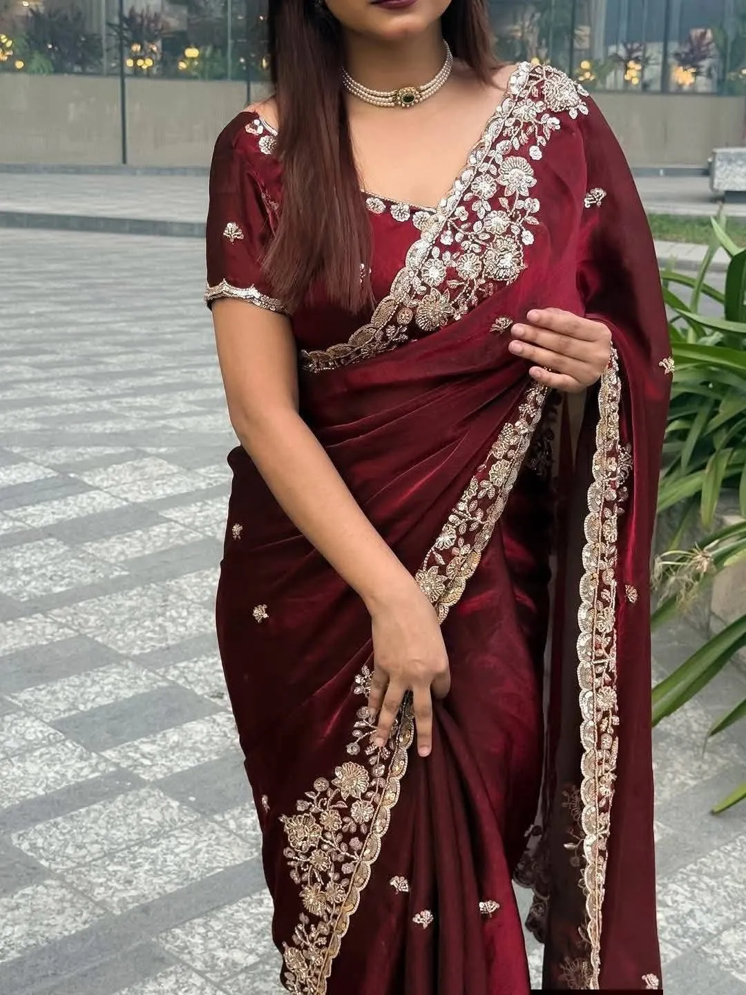 Indian Fendi Silk Saree