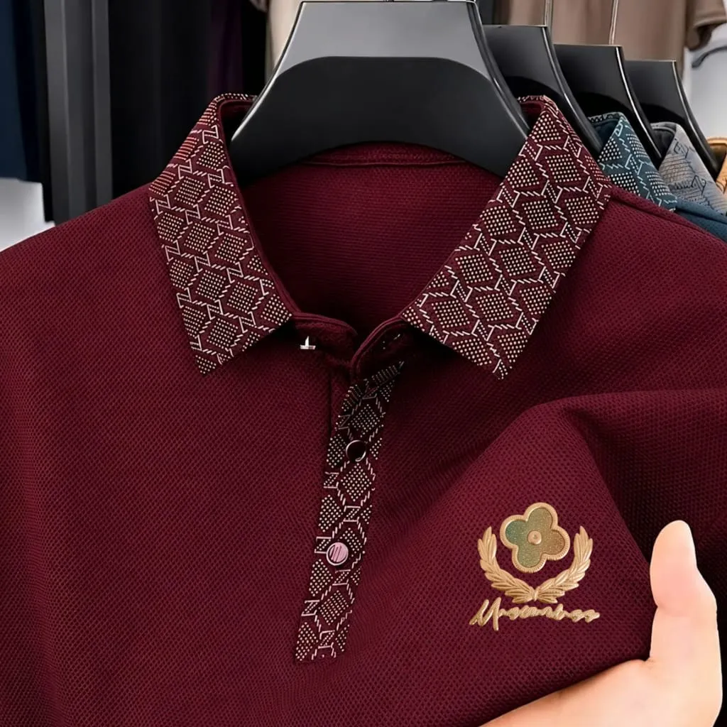 Premium Polo Shirt with China Sticker