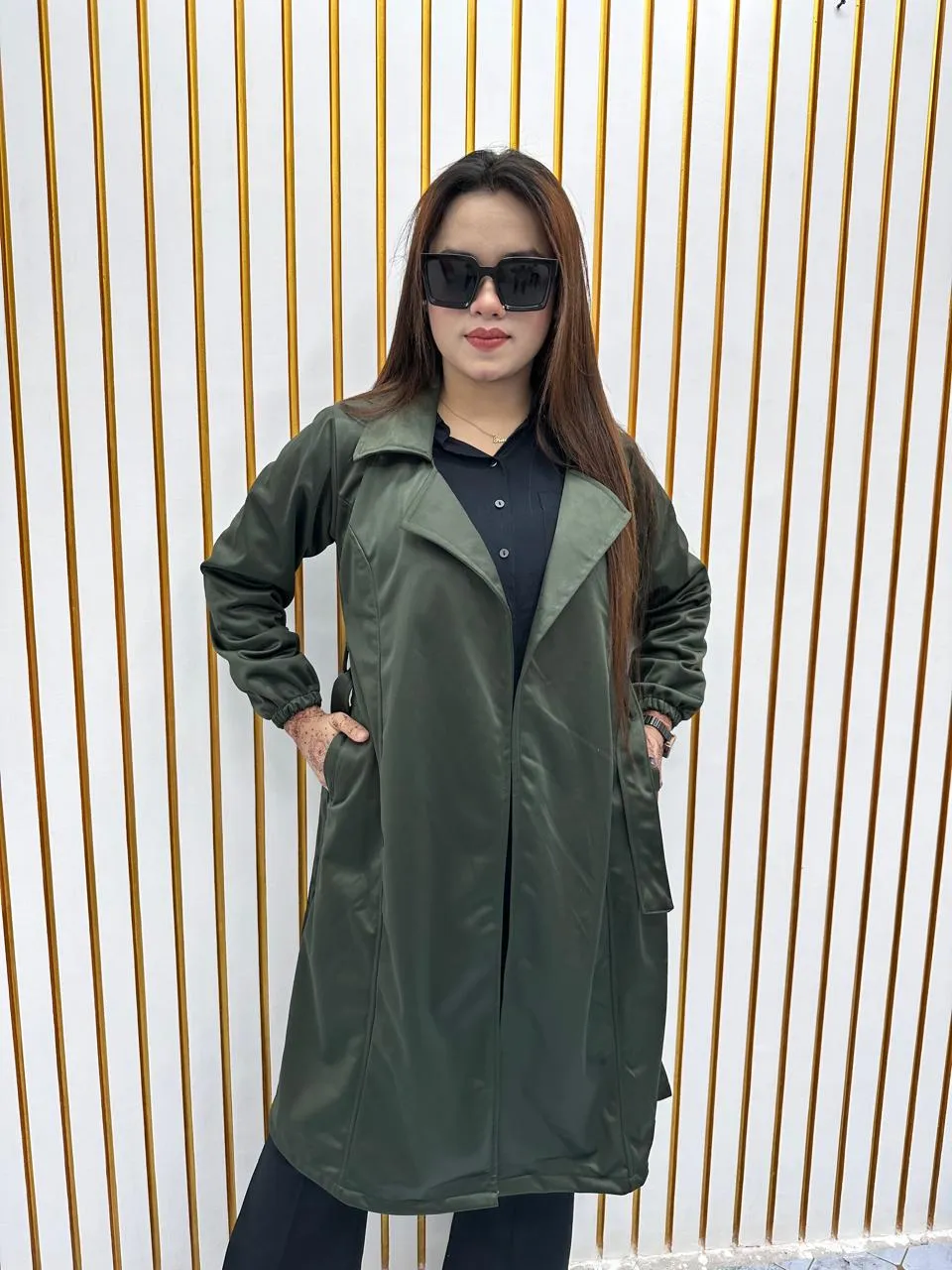 Stylish Ladies Overcoat ( Button System)