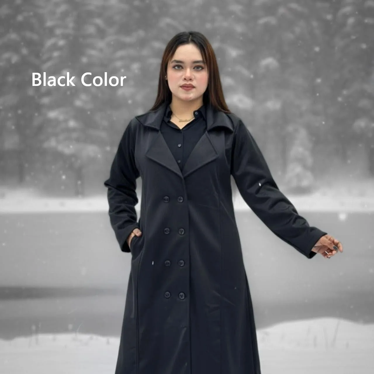 Stylish Ladies Overcoat ( Button System)