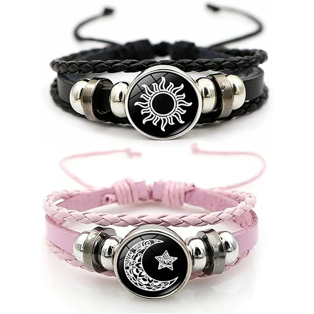 Trendy Couple Sun Moon Bracelet